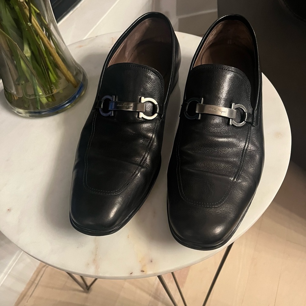 Men’s Salvatore Ferragamo Loafers Black SZ 11